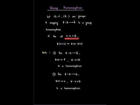 Concept of Group Homomorphisms  #abstractalgebra#homomorphisms