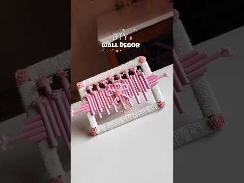 Diy Wall Decor || Aesthetic Room Decor Craft #shorts #viral #diy #craft #art #decor #trending