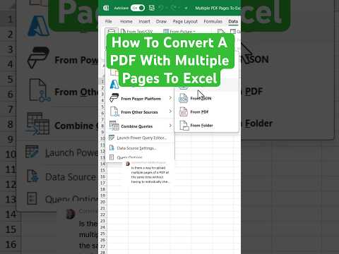 How to convert a #PDF to #Excel with multiple pages! #exceltips #exceltricks #exceltutorial