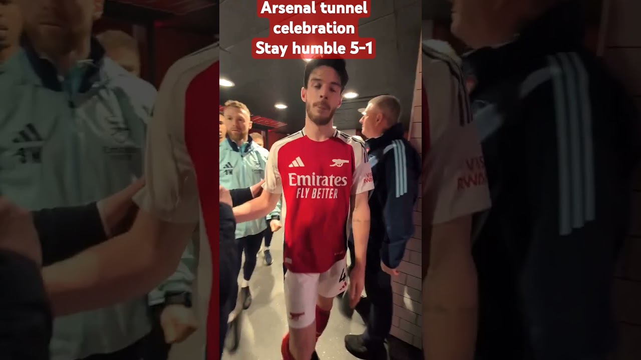 Arsenal Dominates Manchester City 5-1! Epic Tunnel Celebration ⚽
