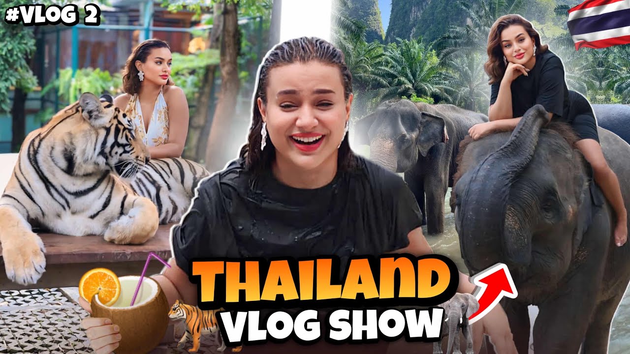 Thailand ๐น๐ญ Vlog 2: Day with Elephants and Tigers