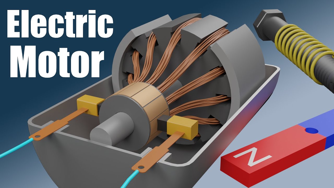 Discover How a DC Electric Motor Works π§ | Simple 3D Breakdown