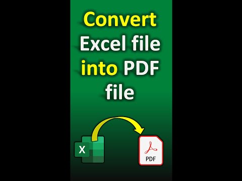 How to Convert an Excel file into PDF - Excel to Pdf Converter (Excel Tutorial)