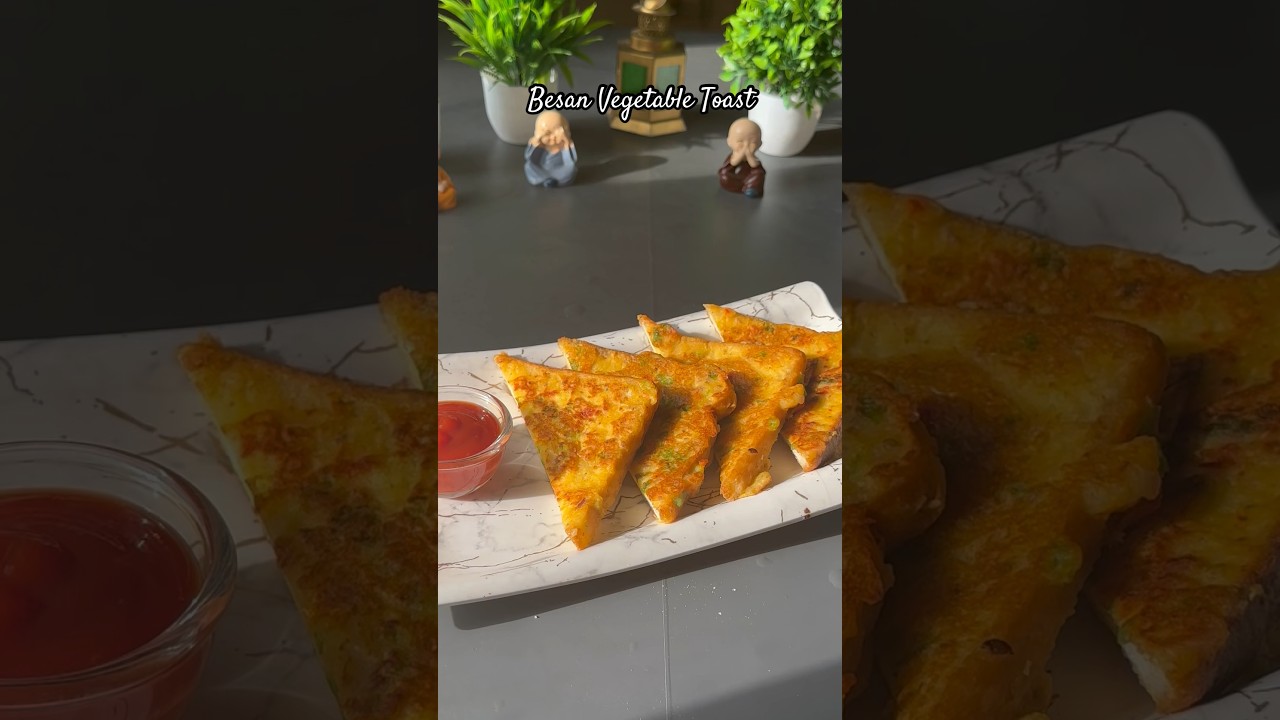 Trending recipe of besan toast 😋#recipe #shorts #viral #toast