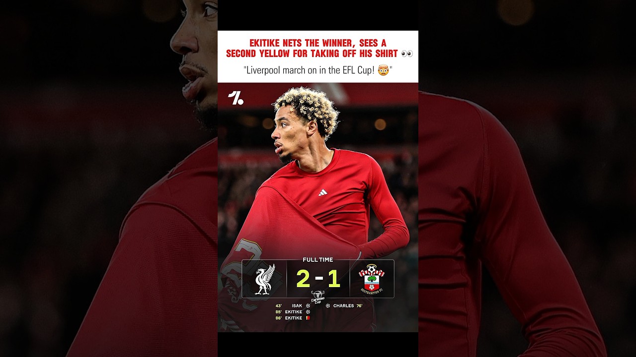 Ekitike Score Winner Against Southampton #Southampton #Ekitike #Isak #Liverpool #PL #Soccernews #UCL