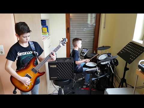 Böhse Onkelz - Auf Gute Freunde Guitar + Drum Cover von Tim (10) und David (7) E-Gitarre Schlagzeug