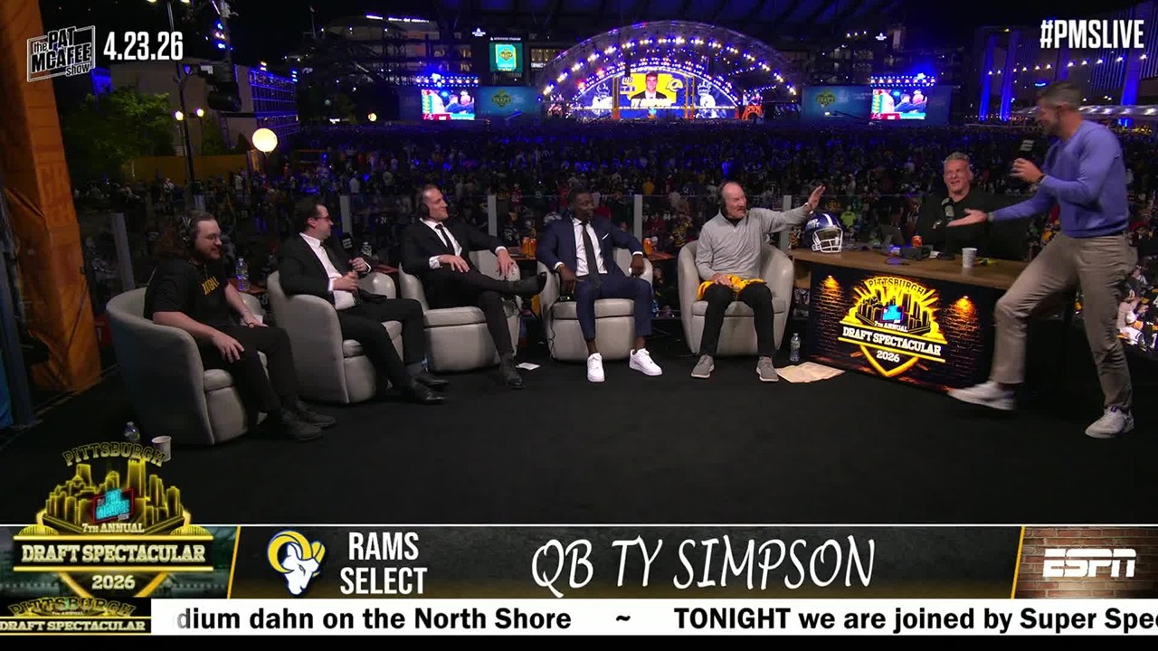 Dan Orlovsky Celebrates Rams' Draft Pick Ty Simpson at #13 🏈