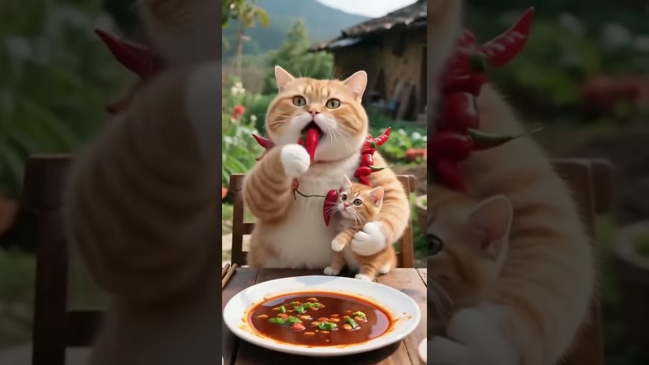Adorable Foodie Cat's Latest Short Video 😻
