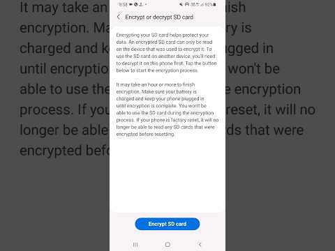 Samsung mobile encrypt or decrypt SD card setting opshan