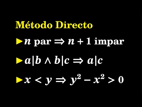 Lógica Matemática: Lección 4 Métodos de demostración: El Método Directo
