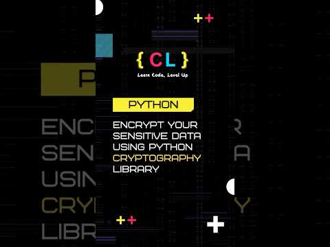 Encrypt Your Sensitive Data in Python with the Cryptography Library! 🚀 #python #shorts #codingtips