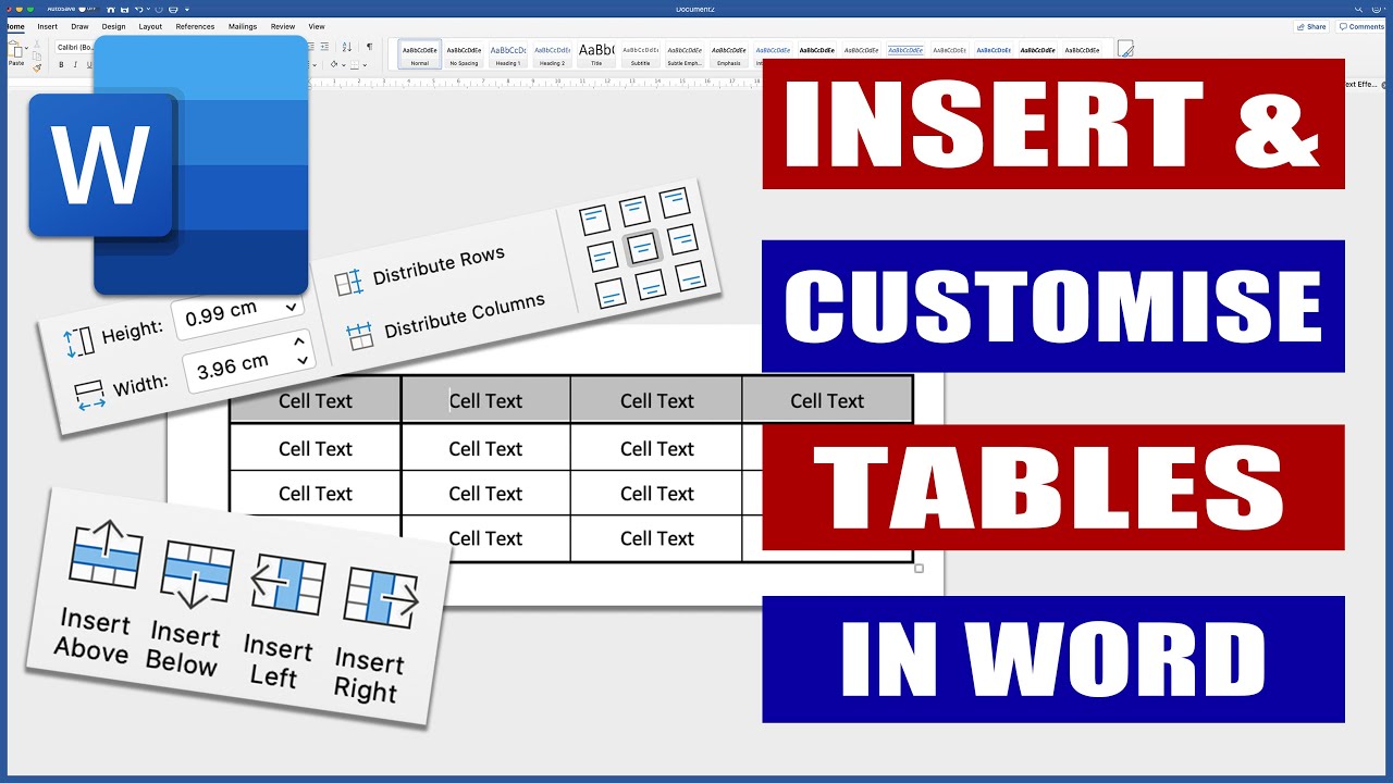 Insert & Customize Tables in Word 📊