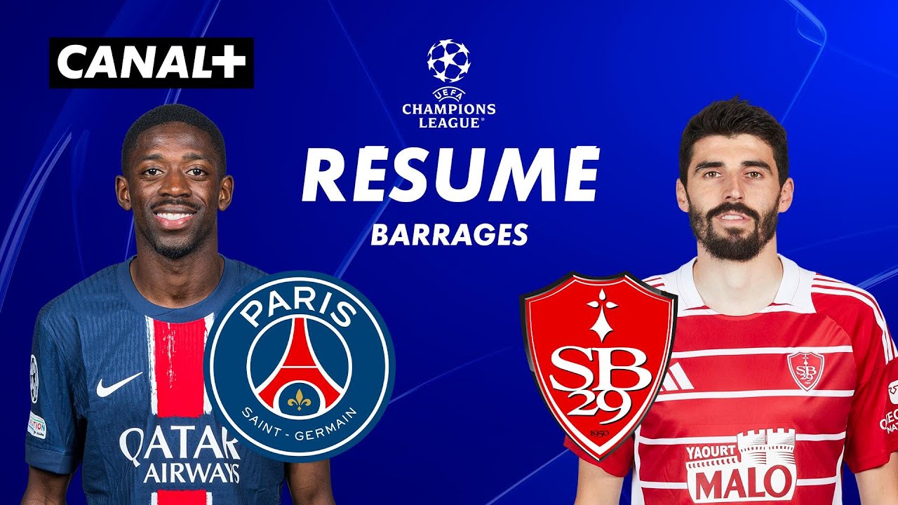 PSG vs Brest: Résumé Barrages Ligue des Champions 2024-25