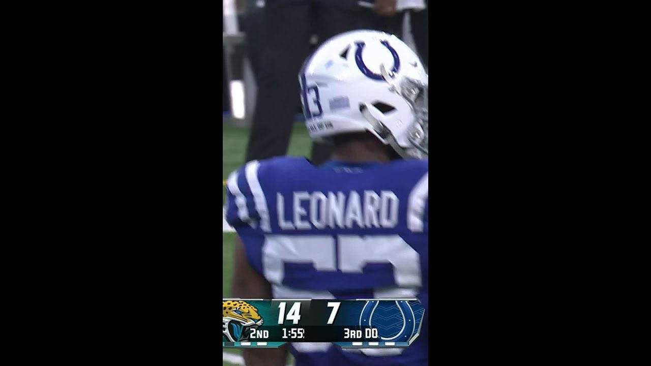 Darius Leonard with a Tackle For Loss vs. Jacksonville Jaguars