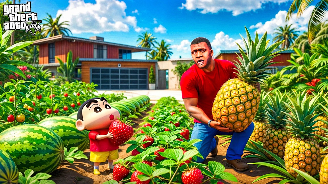 Franklin & Shinchan Grow Giant Watermelons! 🍉
