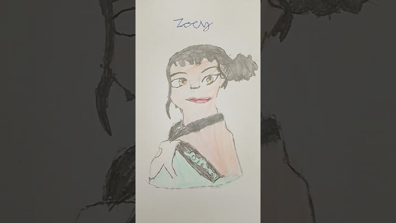 zoey drawing from kpop demon hunters #blackpink #kpop