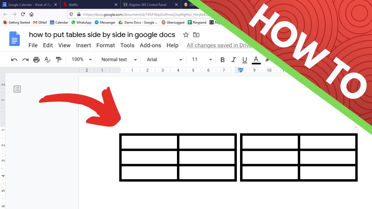 Side-by-Side Tables in Google Docs 📊
