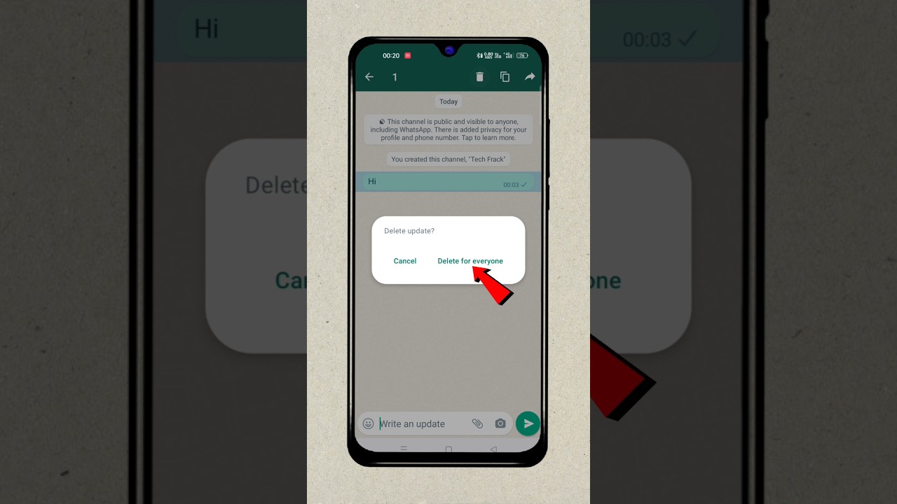 कैसे हटाएं WhatsApp चैनल का संदेश