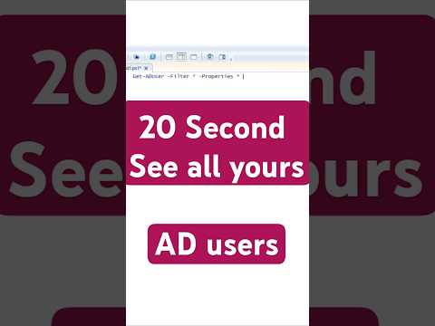 20 seconds PowerShell script query all your AD users #windows #coding #powershell