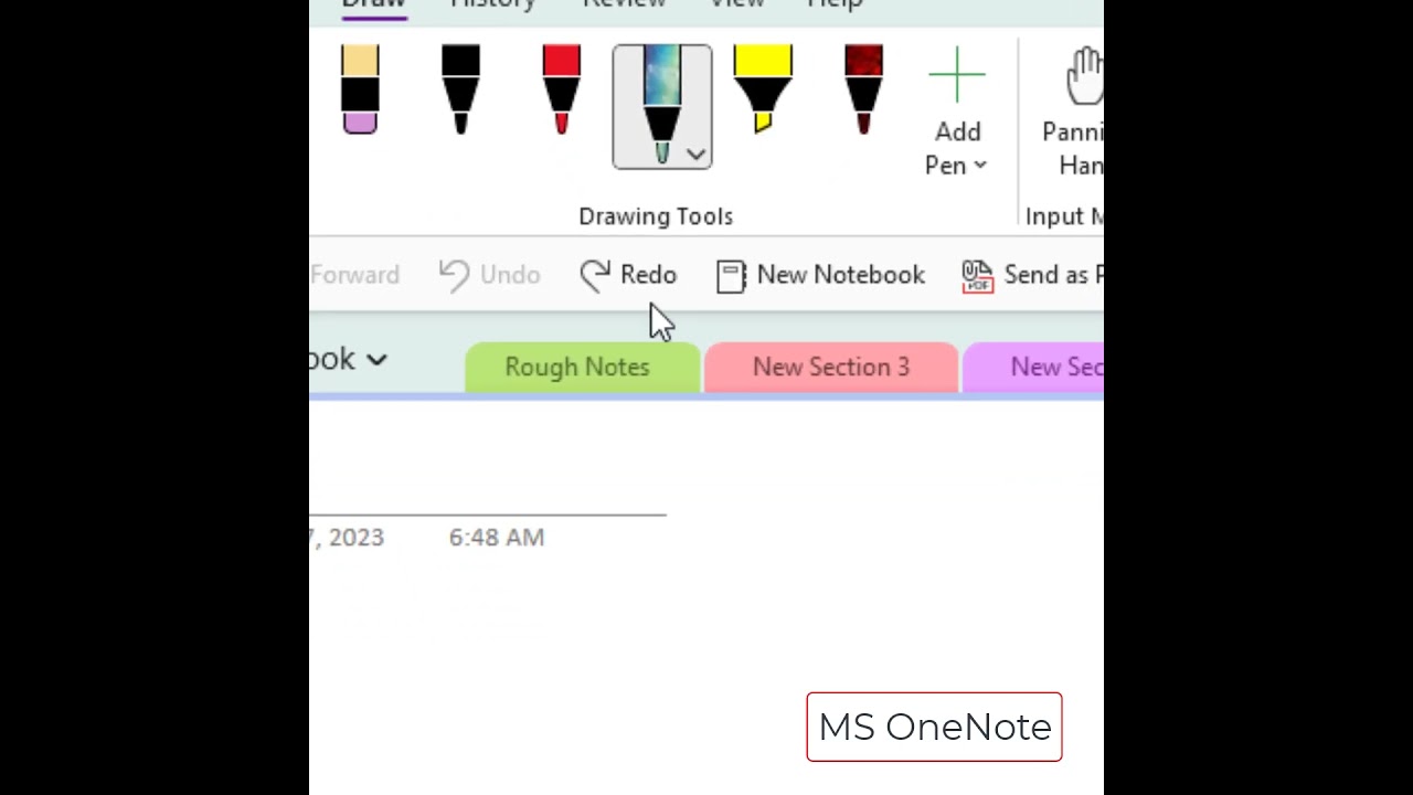MS OneNote Automatic Shapes