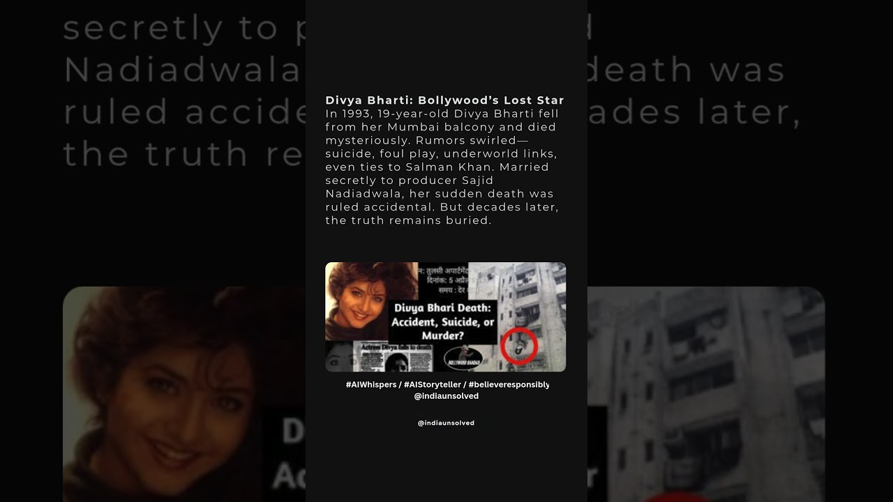 Divya Bharti's Tragic Fall: Unraveling the Mystery Behind the Bollywood Star's Sudden Death