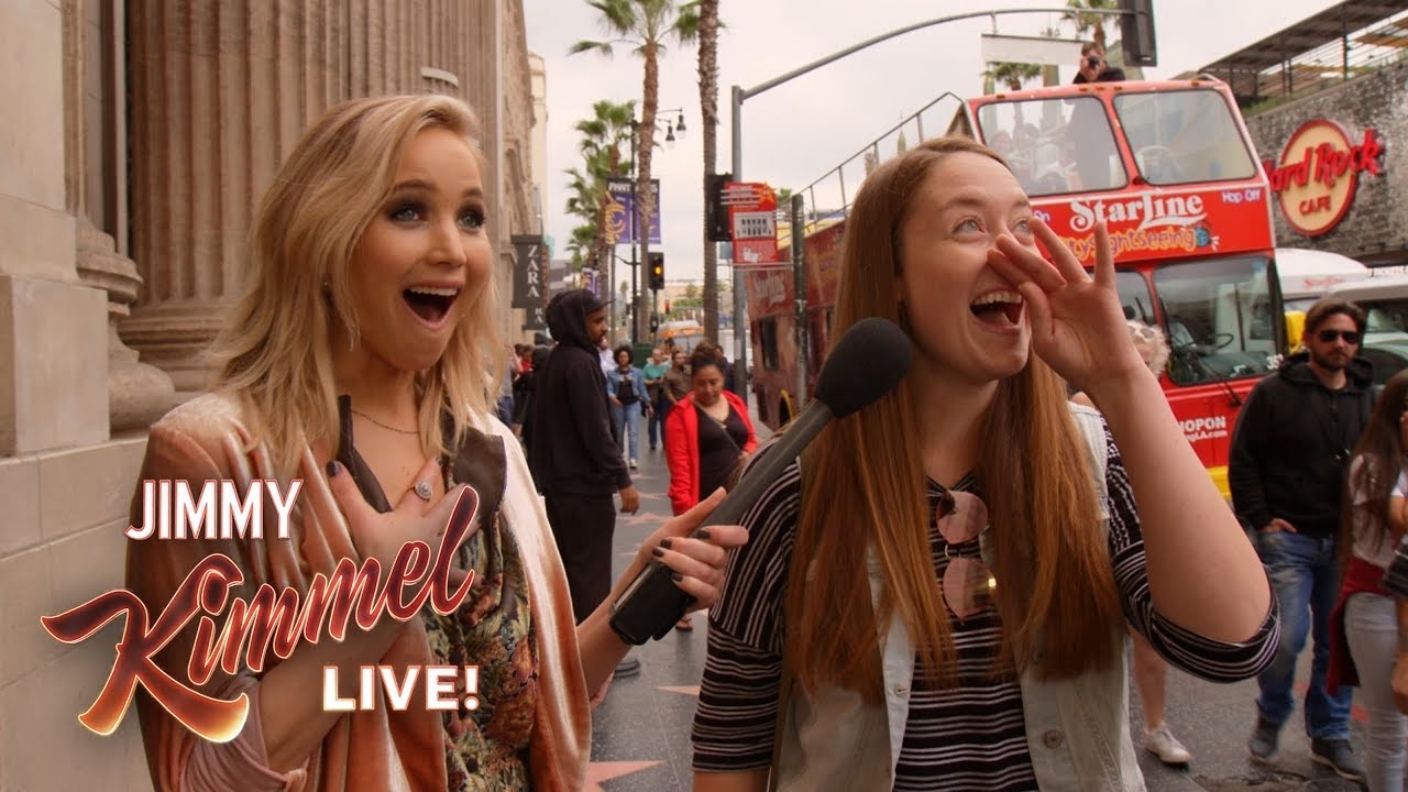 Jennifer Lawrence Surprises Fans on Hollywood Blvd 🎬