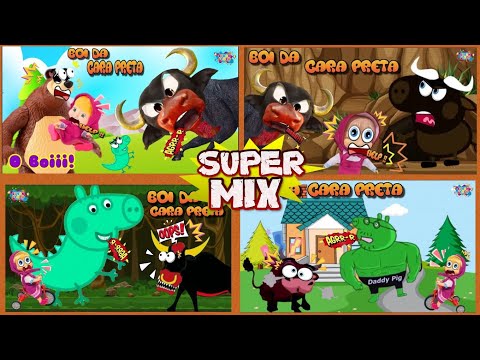 MIX Boi boi boi da cara Preta Masha eo Urso Toys | Nana Neném | Música Infantil Nursery Rhimes kids