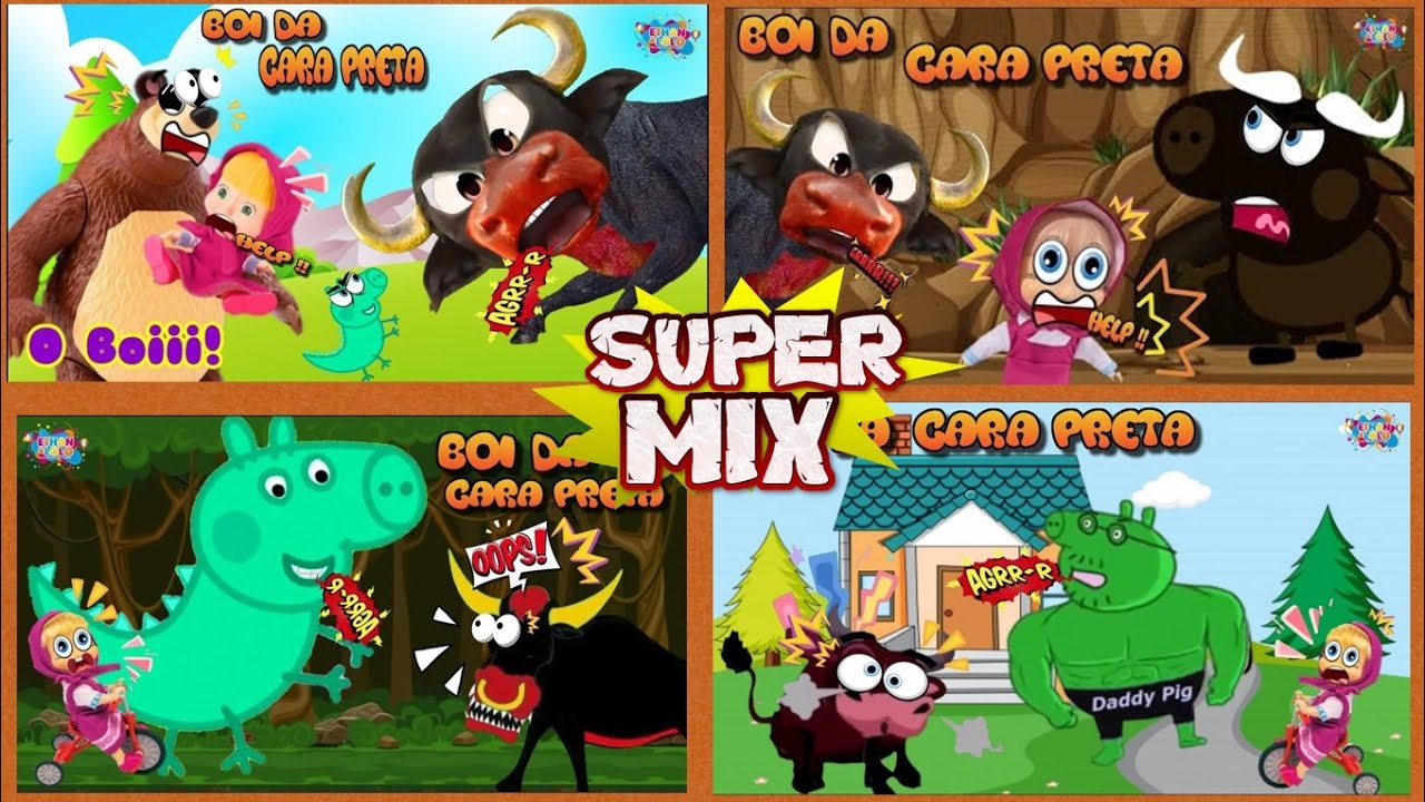 Diversão com Mix Boi Boi Boi da Cara Preta, Masha e Urso! 🧸 Música Infantil para Crianças