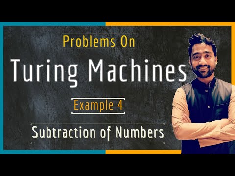Subtraction of Numbers |Problems on Turing Machines | Example 4| | Theory of Computer Science