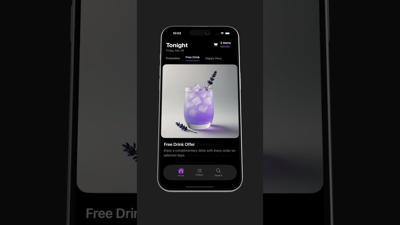 🥂✨ SwiftUI Happy Hour UI 🍹 | Beautiful Tab Bar + Category Filter + Dynamic Views