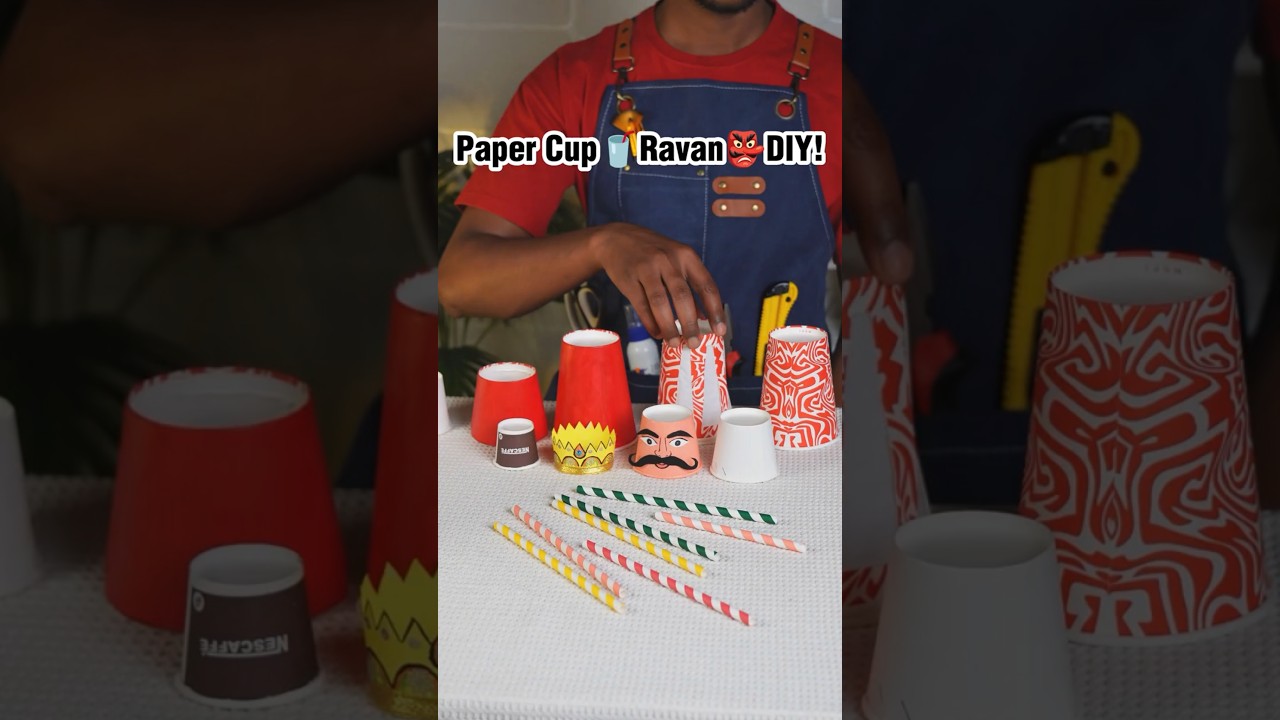 Make RAVAN at Home with Paper Cups 🎨
