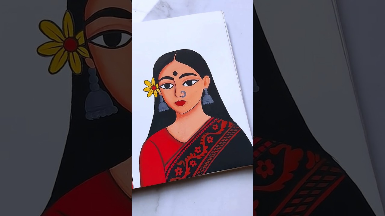 Bengali Girl Drawing ❤️🌼
