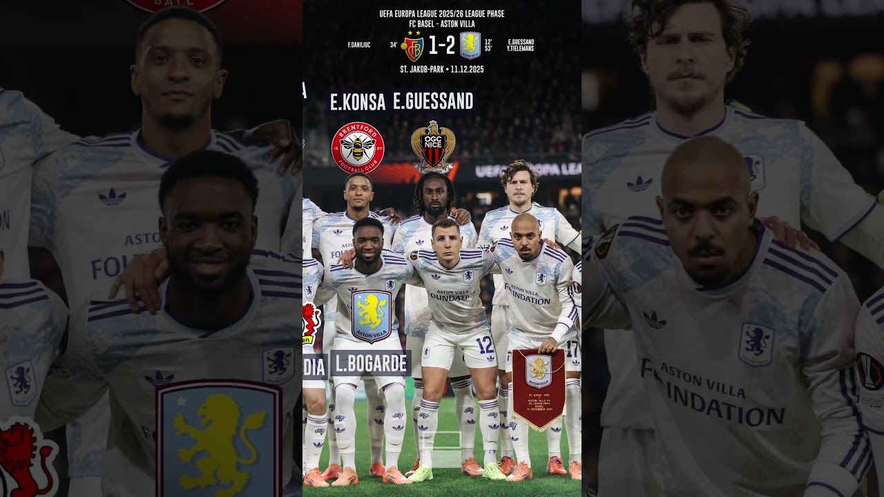 Aston Villa Lineup vs Basel | Europa League 25/26