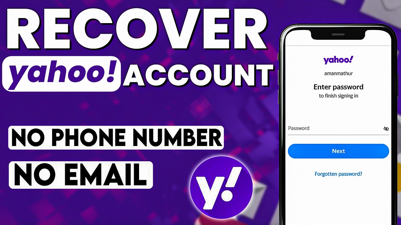 Recover Yahoo Password Without Email or Phone 📱