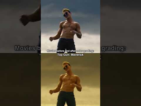 Movies before and after color grading