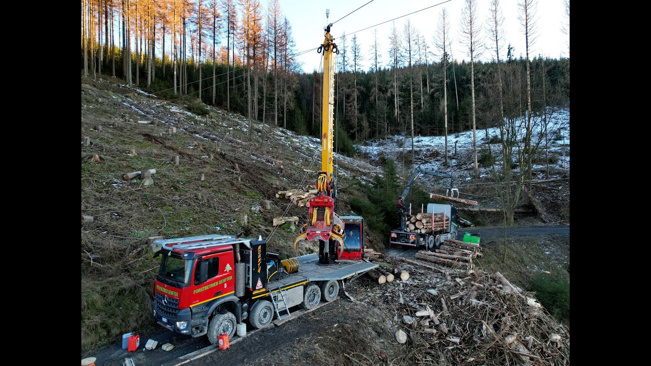 Mounty 5000: Effiziente Seilbahn für Holzrücken im Steilhang 🚡