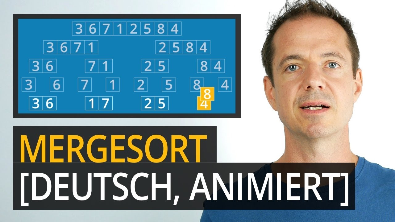 Mergesort Schritt für Schritt erklärt + Animation 🚀