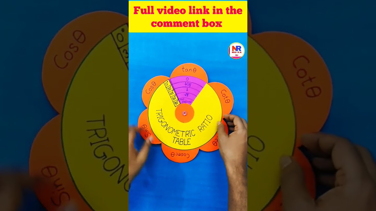 Master Trigonometric Ratios with This Easy Table 📊 | Maths Project & Reels