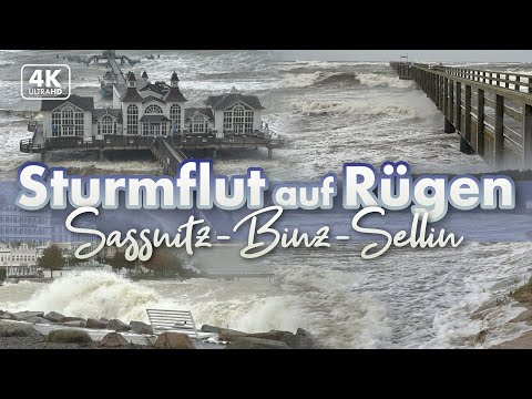 Sturmflut auf Rügen - 20.10.23 (Sassnitz, Binz, Sellin)