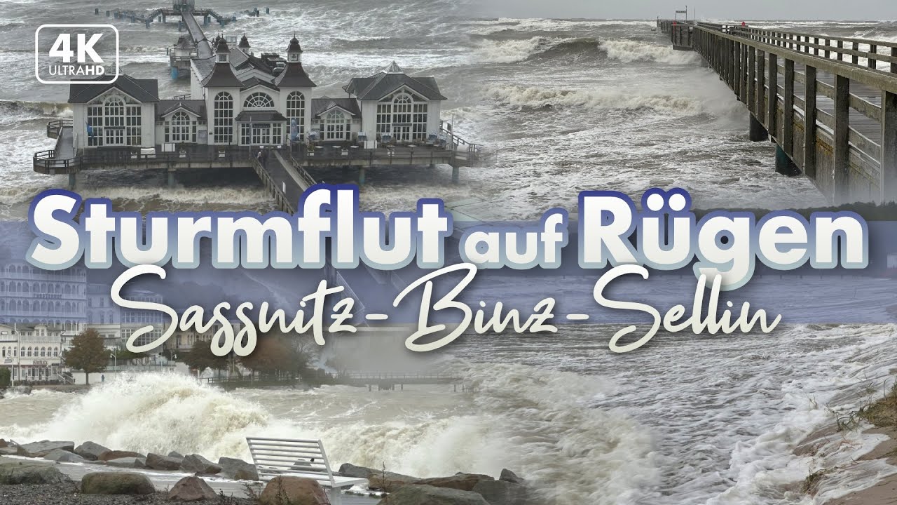 Sturmflut auf Rügen am 20.10.23: Dramatische Naturgewalt an Sassnitz, Binz & Sellin 🌊
