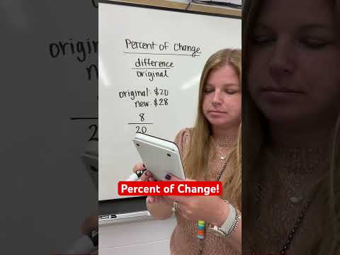 Percent of change! #math #algebra1 #mathematics #algebra #iteachalgebra