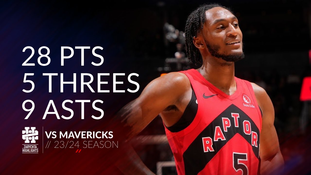 Immanuel Quickley Shines with 28 Points & 5 Threes Against Mavericks ⭐ | 23/24 Season Highlights