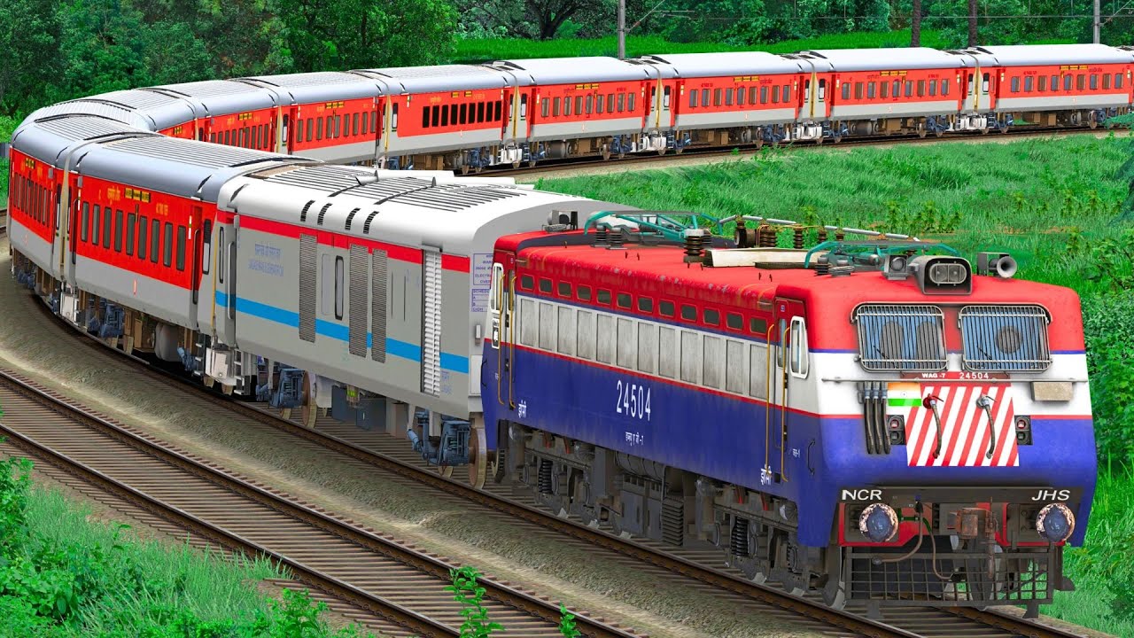 TRAIN CROSSING HIGH SPEED IN CURVED RAIL | BUMPY RAILROAD | Train Simulator | Railwork | NTG GAMING