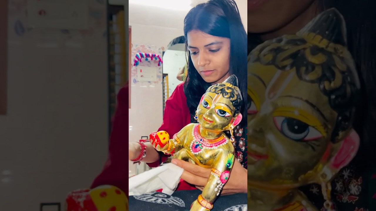 माधव की यात्रा: Laddu Gopal की सेवा और Vrindavan की खूबसूरती 🧿🌸