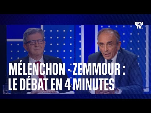 Mélenchon - Zemmour : principaux moments du débat en 4 minutes sur BFMTV