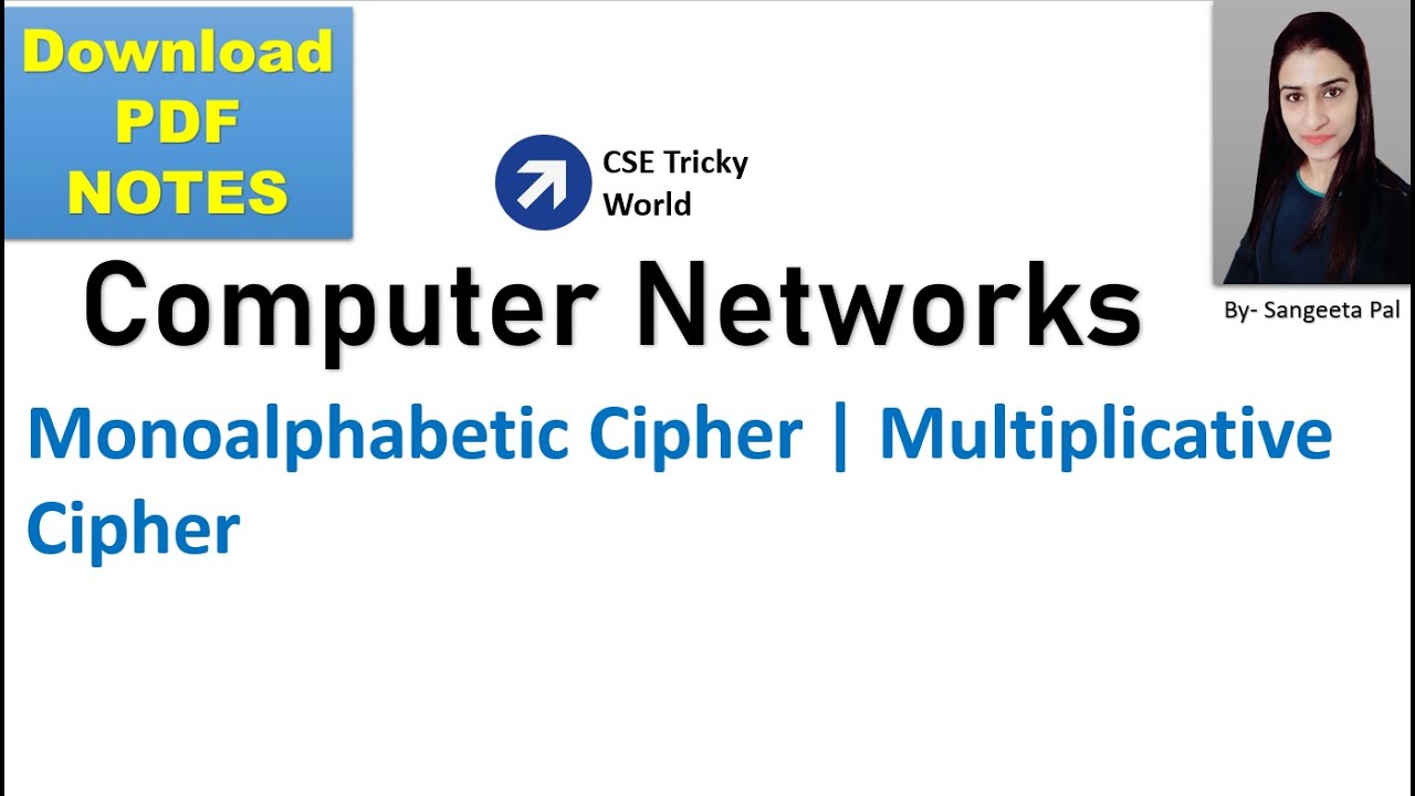 Learn Multiplicative Cipher & Monoalphabetic Substitution Cipher in Hindi π