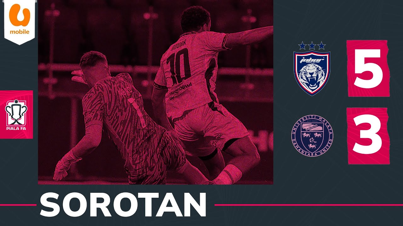 Sorotan: Johor Darul Ta'zim FC 5 - 3 UM Damansara FC | Pusingan 16 (2) | Piala FA 2025