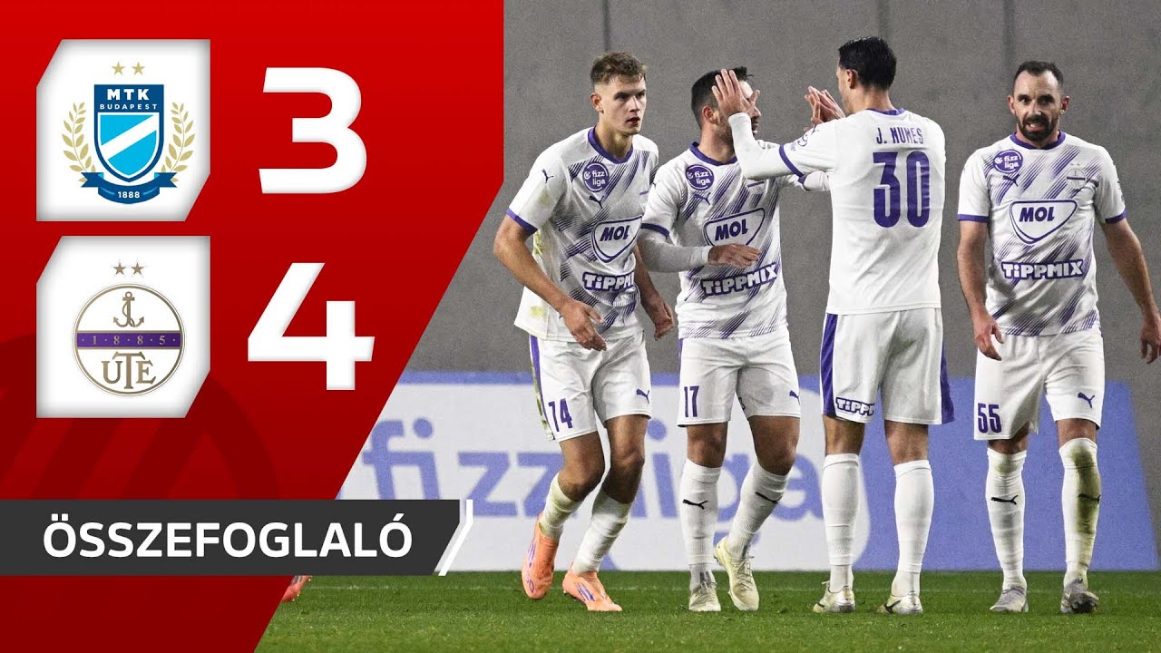 Fizz Liga: MTK Budapest–Újpest FC 3–4 | összefoglaló