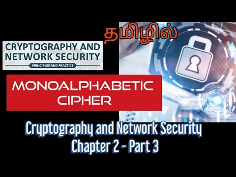 Cryptography and Network Security | Unit 1 | Part 8 | Monoalphabetic Cipher | Tamil