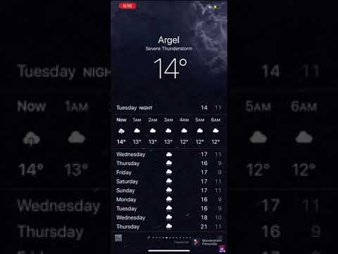 iOS Weather animation: Severe ThunderStorm Night
